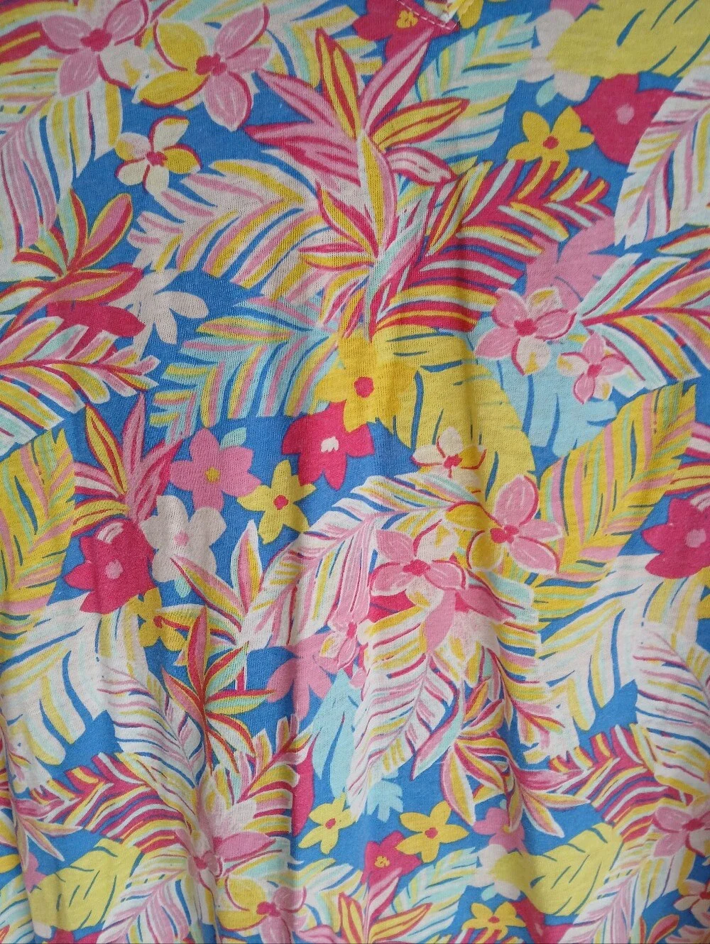 Stella Parker Top Size Large Floral Ruffle Hem